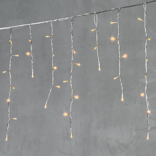 Гирлянда Бахрома 3,1 x 0,5 м Экстра Тепло-Белая 220В, 150 LED, Провод Прозрачный ПВХ, IP54