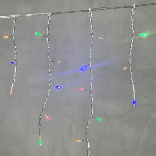 Гирлянда Бахрома 3,1 x 0,5 м Разноцветная 220В, 150 LED, Провод Прозрачный ПВХ, IP54