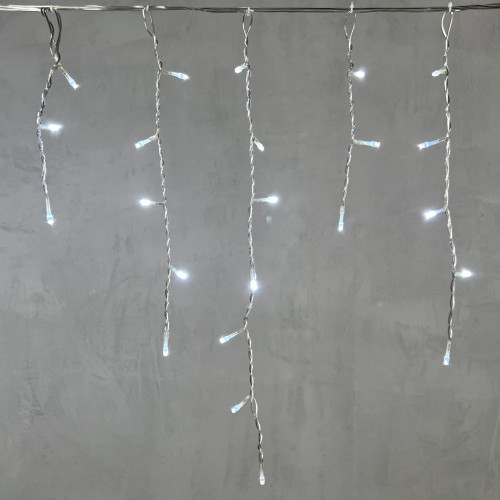 Гирлянда Бахрома 3,1 x 0,5 м Белая 220В, 150 LED, Провод Прозрачный ПВХ, IP54