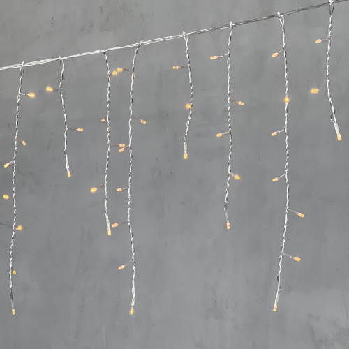 Гирлянда Бахрома 3,1 x 0,5 м Желтая 220В, 150 LED, Провод Прозрачный ПВХ, IP54