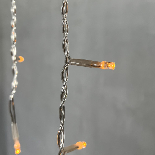 Гирлянда Бахрома 3,1 x 0,5 м Желтая 220В, 150 LED, Провод Прозрачный ПВХ, IP54