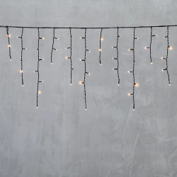 Гирлянда Бахрома 3,1 x 0,5 м Экстра Тепло-Белая 220В, 150 LED, Провод Черный ПВХ, IP54