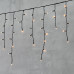 Гирлянда Бахрома 3,1 x 0,5 м Экстра Тепло-Белая 220В, 150 LED, Провод Черный ПВХ, IP54