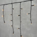 Гирлянда Бахрома 3,1 x 0,5 м Экстра Тепло-Белая 220В, 150 LED, Провод Черный ПВХ, IP54