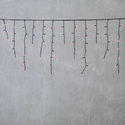 Гирлянда Бахрома 3,1 x 0,5 м Красная 220В, 150 LED, Провод Черный ПВХ, IP54