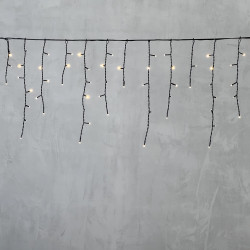 Гирлянда Бахрома 3,1 x 0,5 м Тепло-Белая 220В, 150 LED, Провод Черный ПВХ, IP54
