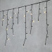 Гирлянда Бахрома 3,1 x 0,5 м Тепло-Белая 220В, 150 LED, Провод Черный ПВХ, IP54