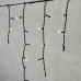 Гирлянда Бахрома 3,1 x 0,5 м Тепло-Белая 220В, 150 LED, Провод Черный ПВХ, IP54