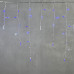 Гирлянда Бахрома 3,1 x 0,5 м Синяя с Мерцанием Белого Диода 220В, 150 LED, Провод Прозрачный ПВХ, IP54