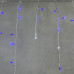 Гирлянда Бахрома 3,1 x 0,5 м Синяя с Мерцанием Белого Диода 220В, 150 LED, Провод Прозрачный ПВХ, IP54