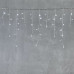 Гирлянда Бахрома 3,1 x 0,5 м Белая с Мерцанием Белого Диода 220В, 150 LED, Провод Прозрачный ПВХ, IP54