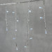 Гирлянда Бахрома 3,1 x 0,5 м Белая с Мерцанием Белого Диода 220В, 150 LED, Провод Прозрачный ПВХ, IP54