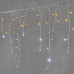 Гирлянда Бахрома 3,1 x 0,5 м Желтая с Мерцанием Белого Диода 220В, 150 LED, Провод Прозрачный ПВХ, IP54