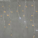 Гирлянда Бахрома 3,1 x 0,5 м Желтая с Мерцанием Белого Диода 220В, 150 LED, Провод Прозрачный ПВХ, IP54