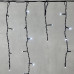 Гирлянда Бахрома 3,1 x 0,5 м Белая с Мерцанием Белого Диода 220В, 150 LED, Провод Черный ПВХ, IP54