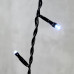 Гирлянда Бахрома 3,1 x 0,5 м Белая с Мерцанием Белого Диода 220В, 150 LED, Провод Черный ПВХ, IP54