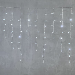 Гирлянда Бахрома с Колпачком 3,2 x 0,9 м Белая 220В, 168 LED, Провод Прозрачный ПВХ, IP65