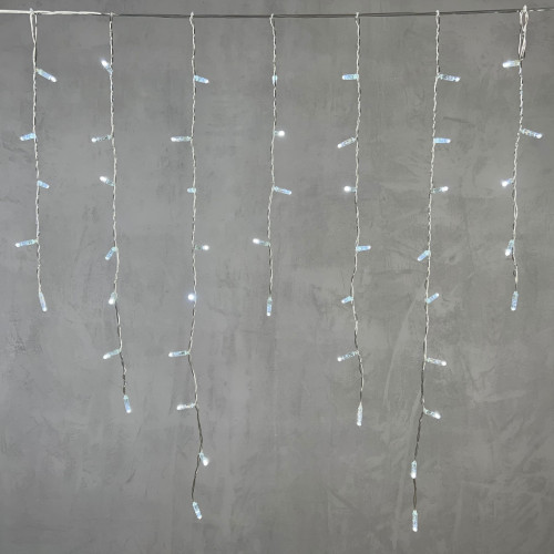 Гирлянда Бахрома с Колпачком 3,2 x 0,9 м Белая 220В, 168 LED, Провод Прозрачный ПВХ, IP65