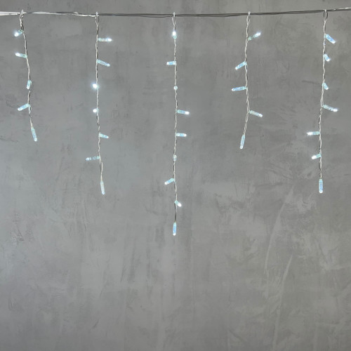 Гирлянда Бахрома с Колпачком 4,9 x 0,5 м Белая 220В, 189 LED, Провод Прозрачный ПВХ, IP65