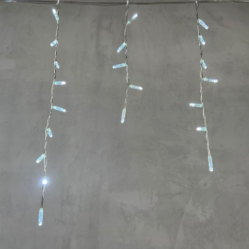 Гирлянда Бахрома с Колпачком 4,9 x 0,5 м Белая 220В, 189 LED, Провод Прозрачный ПВХ, IP65