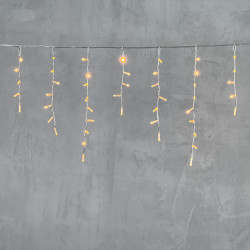 Гирлянда Бахрома с Колпачком 4,9 x 0,5 м Жёлтая 220В, 189 LED, Провод Прозрачный ПВХ, IP65