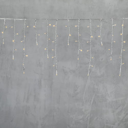 Гирлянда Бахрома 4,9 x 0,5 м Желтая 220В, 240 LED, Провод Прозрачный ПВХ, IP54