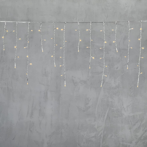 Гирлянда Бахрома 4,9 x 0,5 м Желтая 220В, 240 LED, Провод Прозрачный ПВХ, IP54