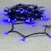 Гирлянда Нить 10м Синяя 24В, 100 LED, Провод Черный ПВХ, IP54