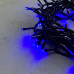 Гирлянда Нить 10м Синяя 24В, 100 LED, Провод Черный ПВХ, IP54