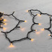 Гирлянда Нить 10м Экстра Тепло-Белая 24В, 100 LED, Провод Черный ПВХ, IP54