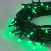 Гирлянда Нить 10м Зеленая 24В, 100 LED, Провод Черный ПВХ, IP54