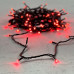 Гирлянда Нить 10м Красная 24В, 100 LED, Провод Черный ПВХ, IP54