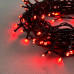 Гирлянда Нить 10м Красная 24В, 100 LED, Провод Черный ПВХ, IP54