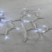 Гирлянда Нить 10м Белая с Мерцанием Белого Диода 24В, 100 LED, Провод Прозрачный ПВХ, IP54