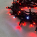 Гирлянда Нить 10м Красная с Мерцанием Белого Диода 24В, 100 LED, Провод Черный ПВХ, IP54