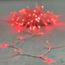 Гирлянда Нить с Колпачком 10м Красная 24В, 100 LED, Провод Прозрачный ПВХ, IP65