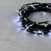 Гирлянда Нить с Контроллером 10м Белая 220В, 100 LED, Провод Черный ПВХ, IP20