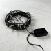 Гирлянда Нить с Контроллером 10м Белая 220В, 100 LED, Провод Черный ПВХ, IP20