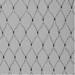 Светодиодная Сеть с Колпачком 2 x 2 м Тепло-Белая 220В, 256 LED, Провод Черный ПВХ, IP65