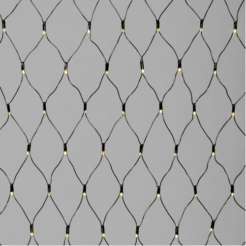 Светодиодная Сеть с Колпачком 2 x 2 м Тепло-Белая 220В, 256 LED, Провод Черный ПВХ, IP65