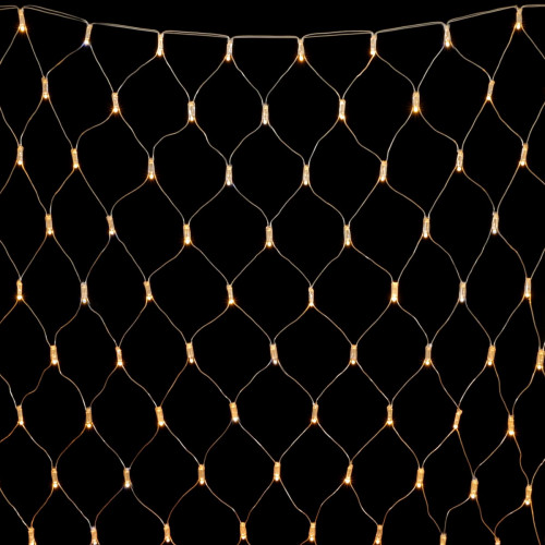 Светодиодная Сеть с Колпачком 2 x 2 м Тепло-Белая 220В, 256 LED, Провод Прозрачный ПВХ, IP65
