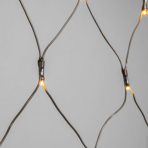 Светодиодная Сеть 2 x 3 м Желтая 220В, 384 LED, Провод Чёрный ПВХ, IP54