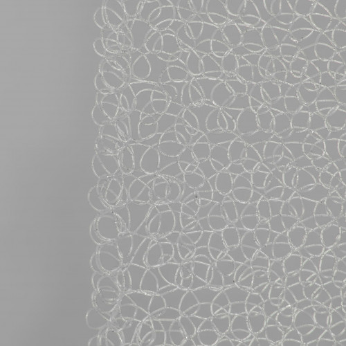 Сетка Stylnet Прозрачная с глиттером Серебро в Рулоне, Гибкий ПВХ, 10 x 1 м