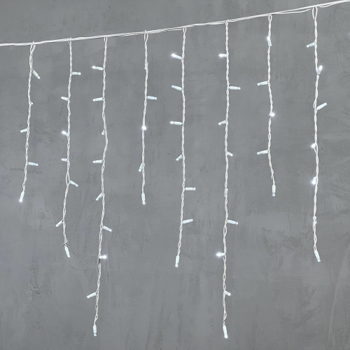 Гирлянда Бахрома 3,2 x 0,9 м Белая 220В, 168 LED, Провод Белый Каучук, IP65