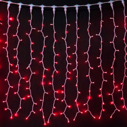 Гирлянда Занавес 1 x 3 м Разноцветный 24В, 420 LED, Провод Белый Каучук, IP65