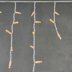 Гирлянда Бахрома 3,1 x 0,5 м Экстра Тепло-Белая 220В, 120 LED, Провод Белый Каучук, IP65