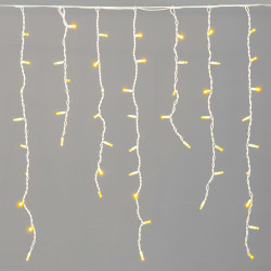 Гирлянда Бахрома 3,2 х 0,9 м Желтая, 168 LED, Белый Провод Каучук, IP65