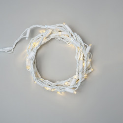 Гирлянда Нить Тверская 5м Тепло-Белая с Контроллером 24В, 54 LED, Провод Белый Каучук, IP65