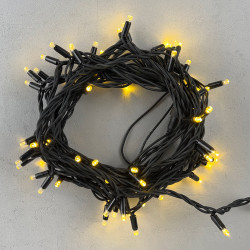 Гирлянда Нить 10м Золотой, 75 LED, Провод Черный Каучук, IP65 Гирлянда Нить 10м Золотой, 75 LED, Провод Черный Каучук, IP65