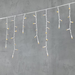 Гирлянда Бахрома 3,1 x 0,5 м Желтая 220В, 120 LED, Провод Белый Каучук, IP65